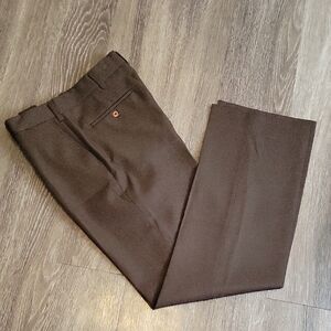 33x31 Haggar Brown Dress Pants Magic Stretch